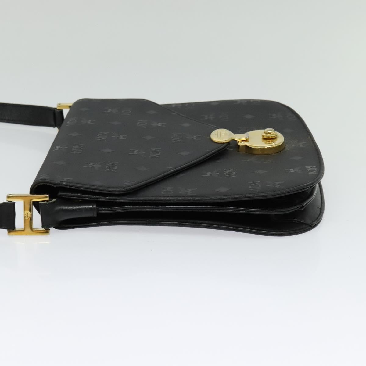 MCM Vintage Leather Black Canvas Handbag (Pre-Owned)