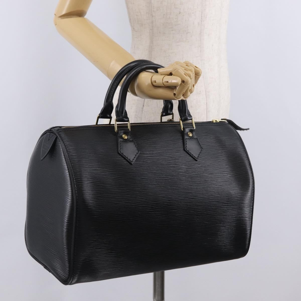 Louis Vuitton Speedy Epi Leather Black Leather Handbag (Pre-Owned)