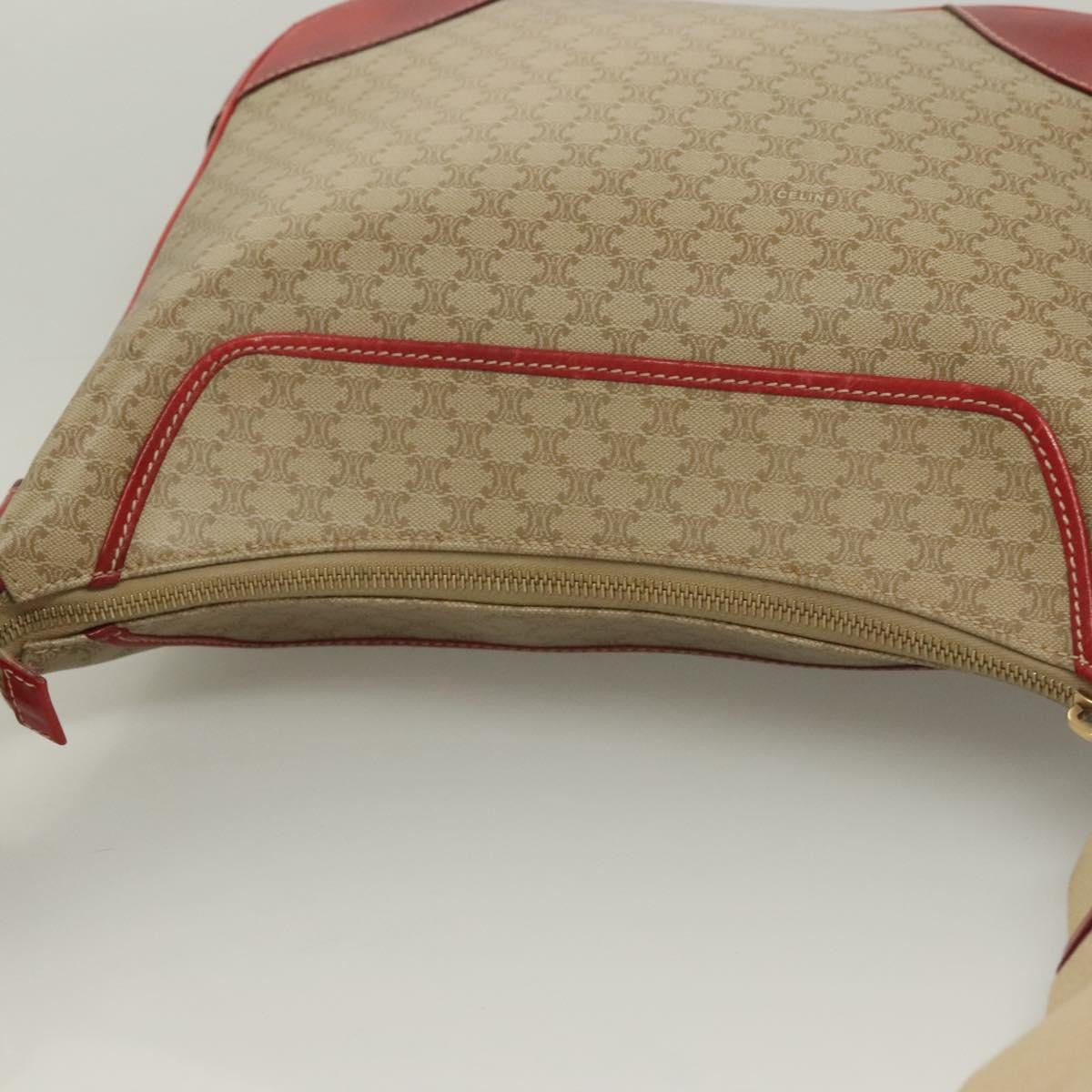 Celine Vintage Macadam Canvas And Leather Beige Canvas Bag (Pre-Owned)