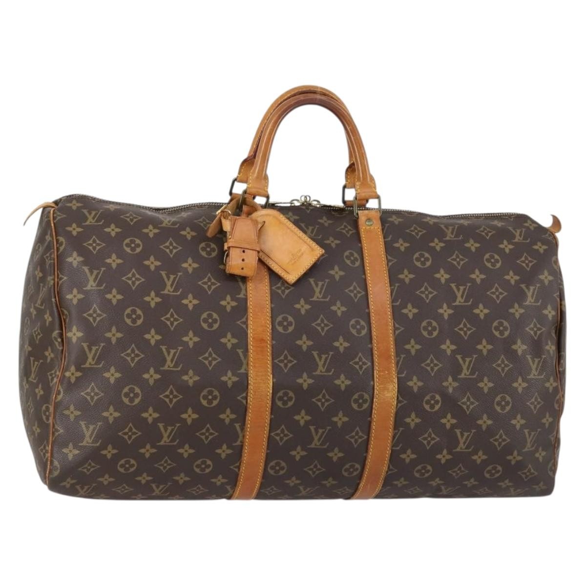 Louis Vuitton Keepall Monogram Canvas Brown Canvas Travel Bag Bag (Pre-Owned)