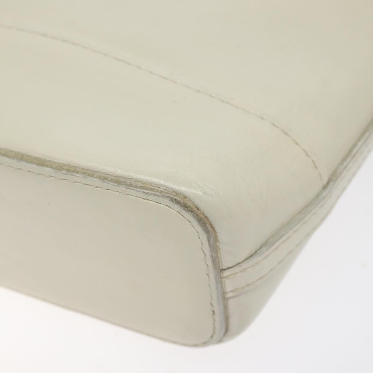 Burberry Flap Shoulder Leather White Leather Shoulder Bag Bag (Pre-Owned)