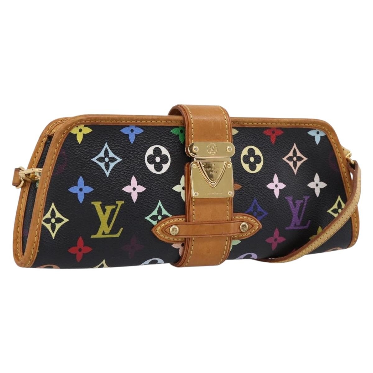 Louis Vuitton Shirley Monogram Multicolor Black Canvas Handbag (Pre-Owned)