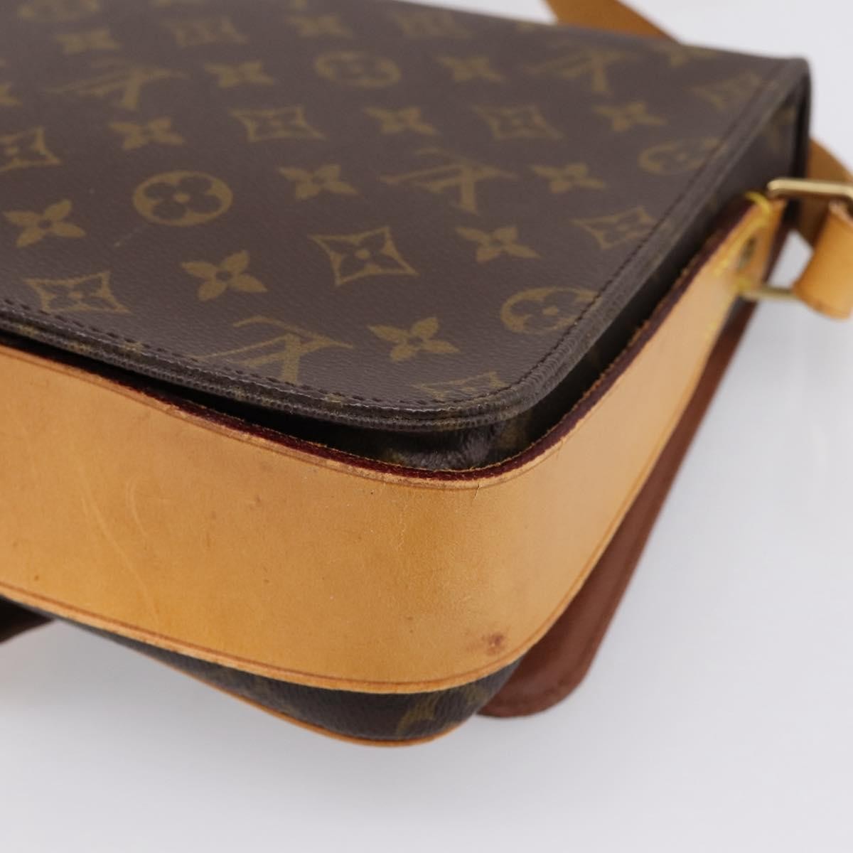 Louis Vuitton Cartouchiere Monogram Brown Canvas Shoulder Bag Bag (Pre-Owned)