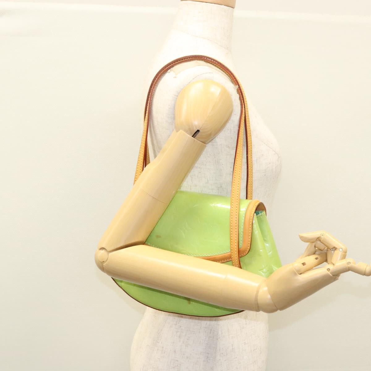 Louis Vuitton Biscayne Bay Monogram Vernis Green Patent_Leather Shoulder Bag Bag (Pre-Owned)