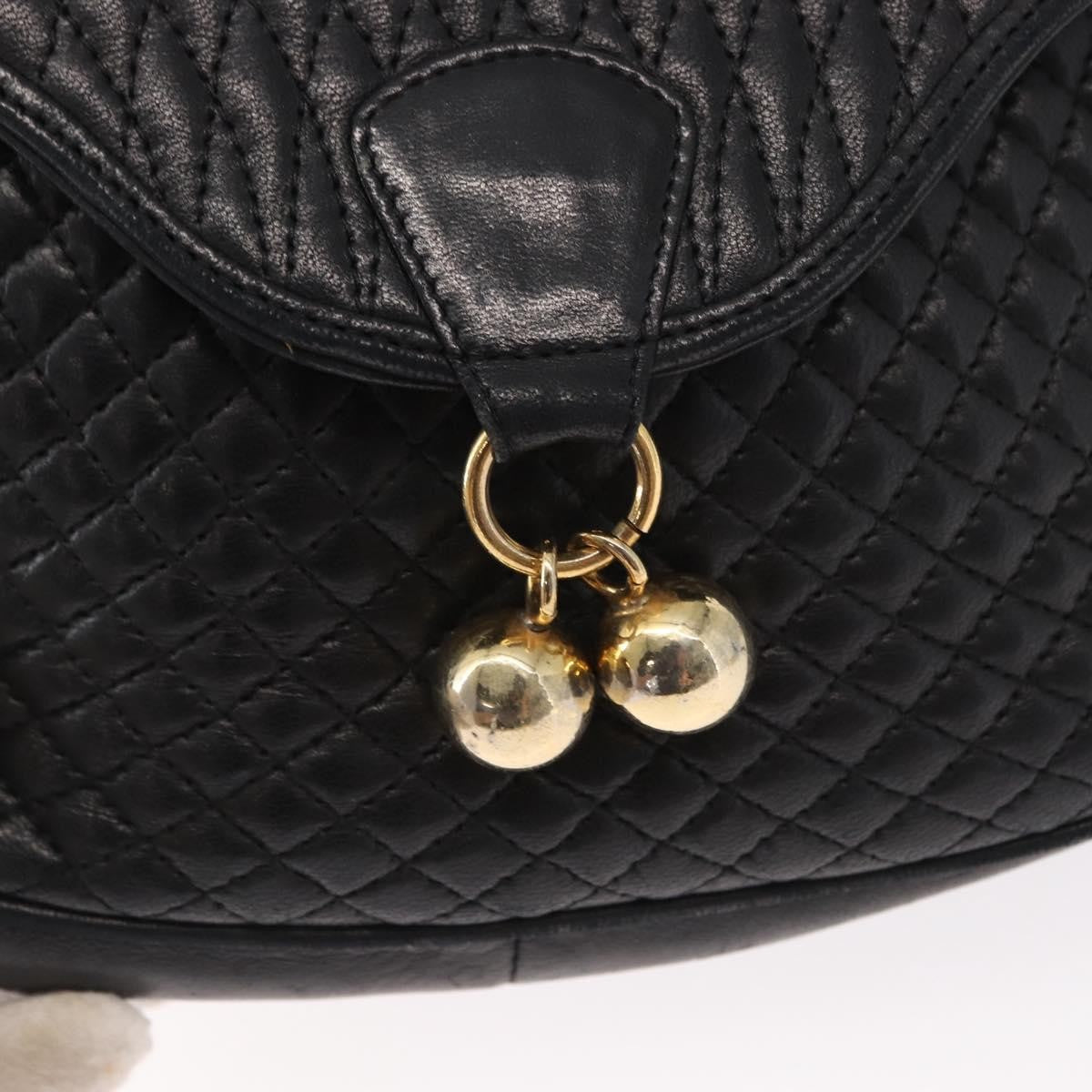 Bally Vintage Leather Black Leather Shoulder Bag Bag (Pre-Owned)