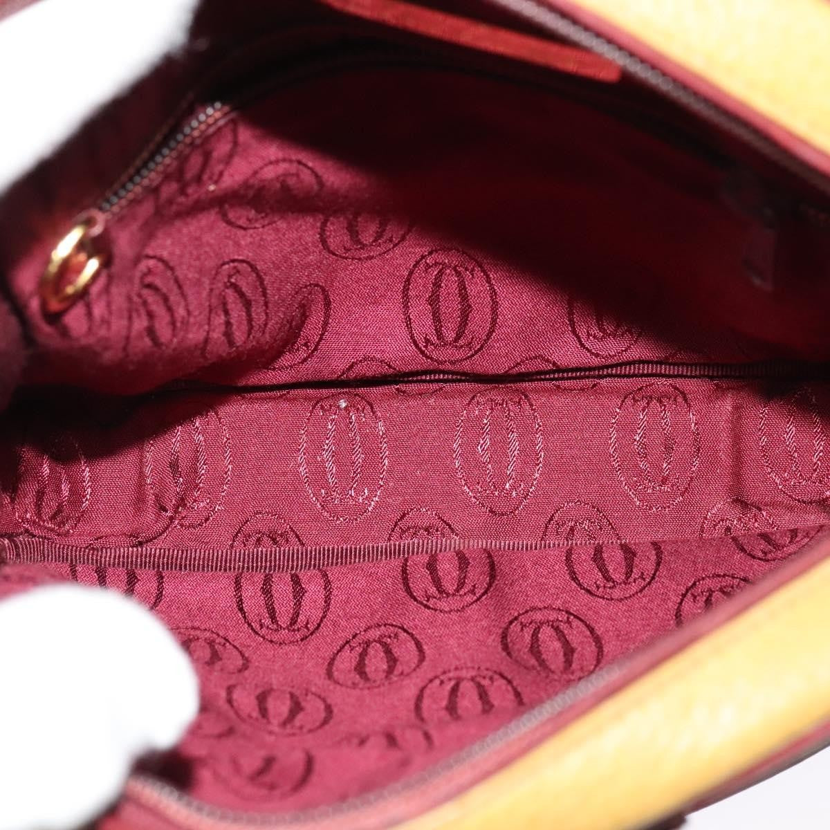 Cartier Tasseled Must De Cartier Leather Beige Leather Shoulder Bag Bag (Pre-Owned)