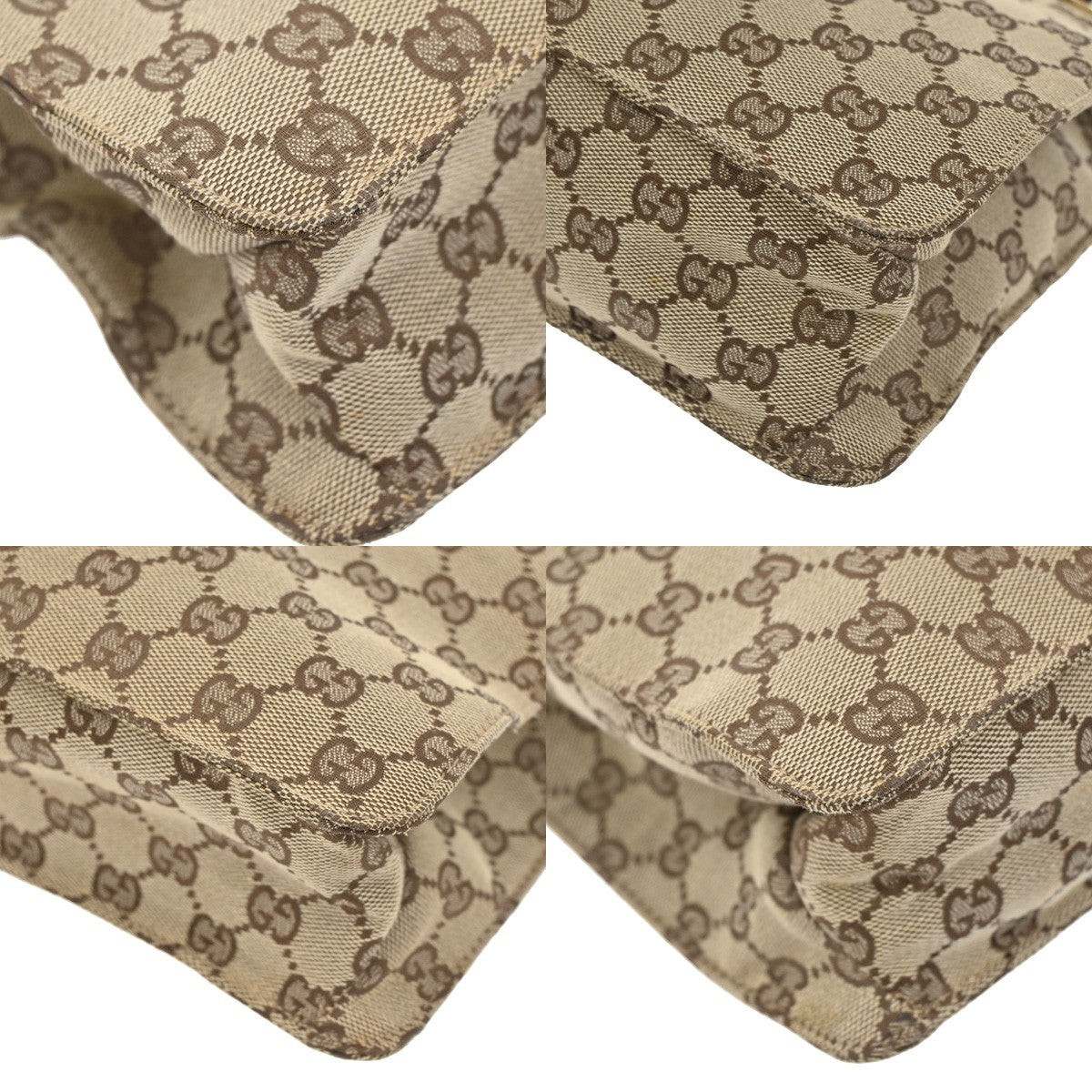 Gucci Crossbody Canvas Beige Canvas Shoulder Bag Bag (Pre-Owned)