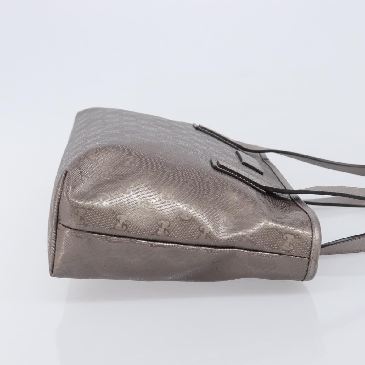 Gucci Tote Gg Imprime Silver Canvas Tote Bag Bag (Pre-Owned)