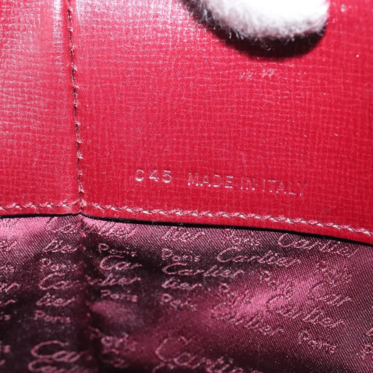 Cartier Must De Cartier Leather Burgundy Leather Shoulder Bag Bag (Pre-Owned)