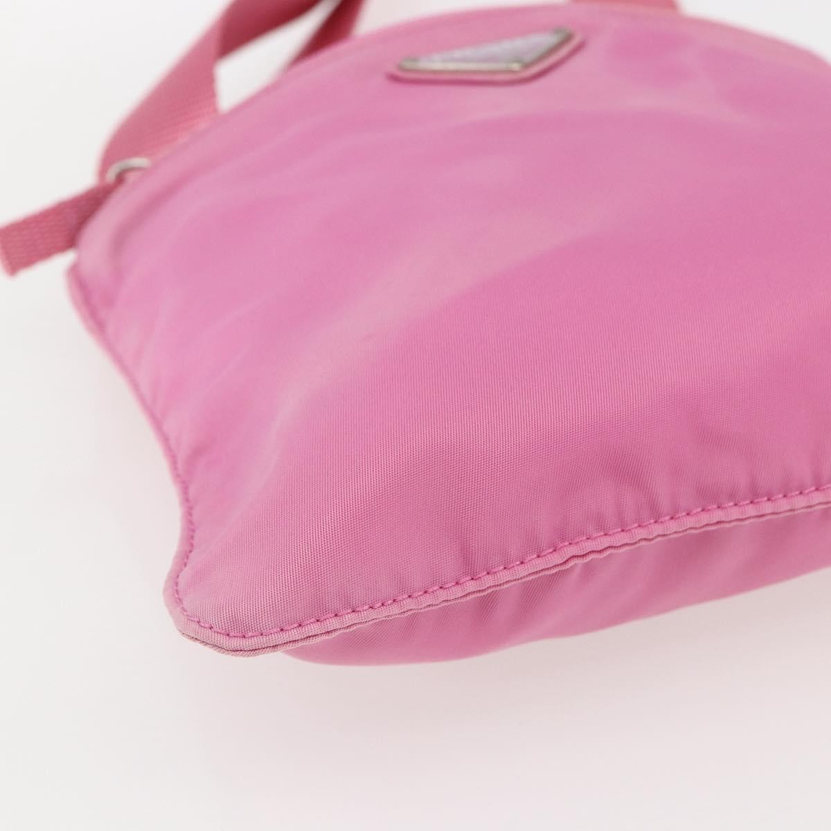 Prada Front Pocket Messenger Tessuto Pink Nylon Shoulder Bag Bag (Pre-Owned)