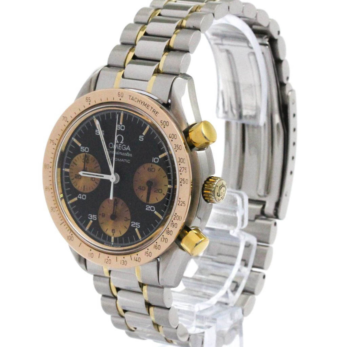 Omega Speedmaster Reduced Chronograph Automatic Stainless Steel And Yellow Gold Watch (Pre-Owned)