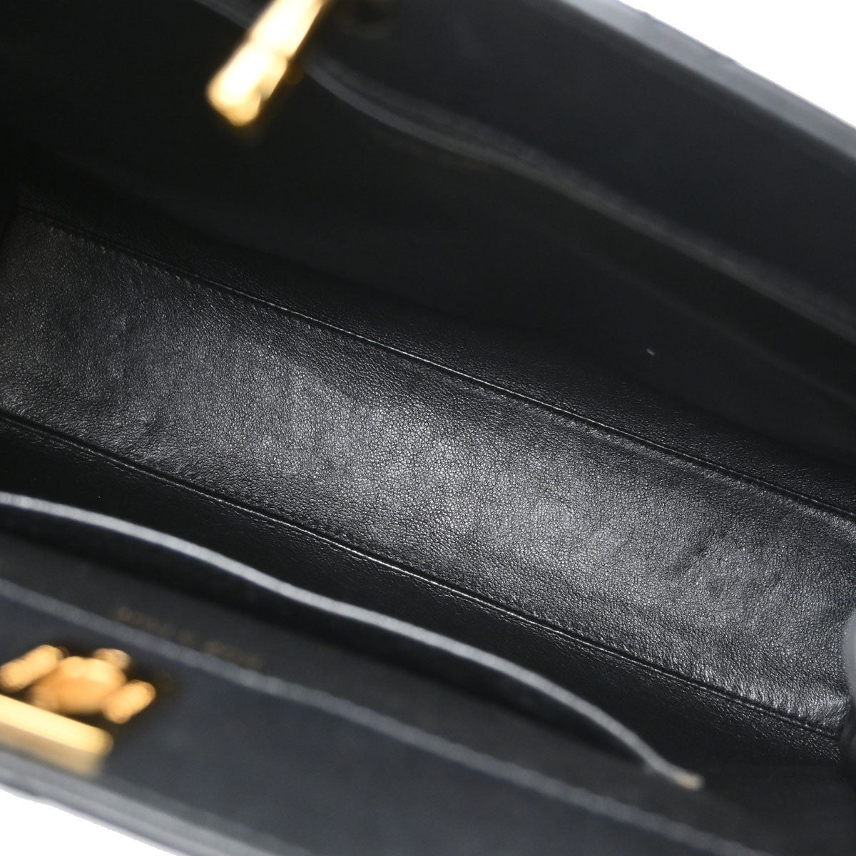 Chanel Vintage Stich Leather Black Leather Shoulder Bag Bag (Pre-Owned)