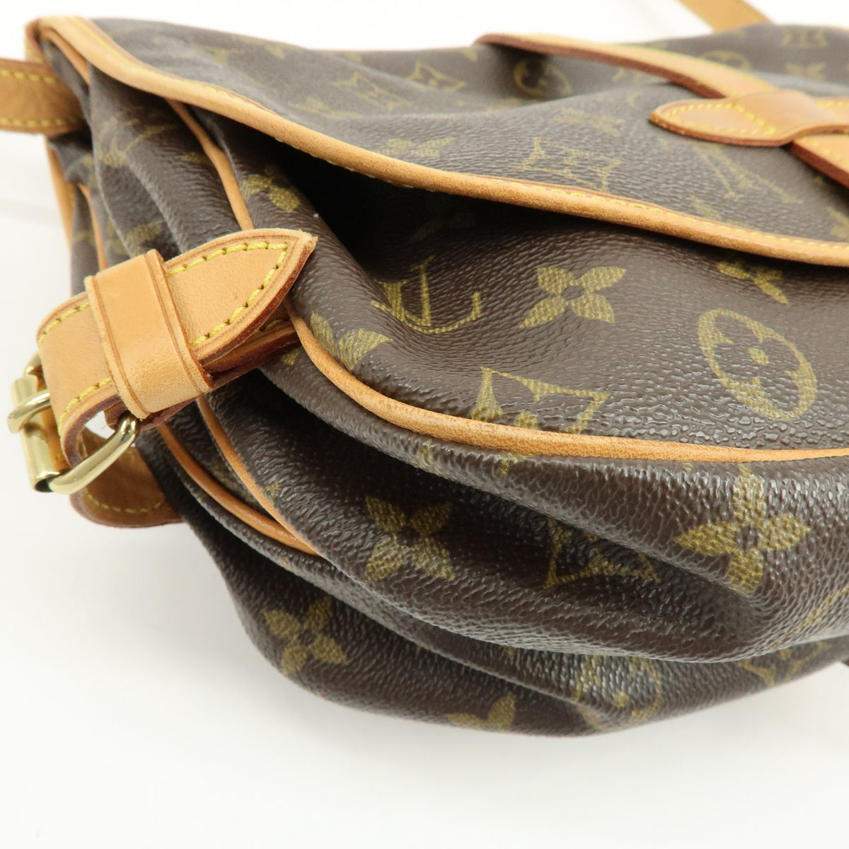 Louis Vuitton Saumur Monogram Canvas Brown Canvas Handbag (Pre-Owned)