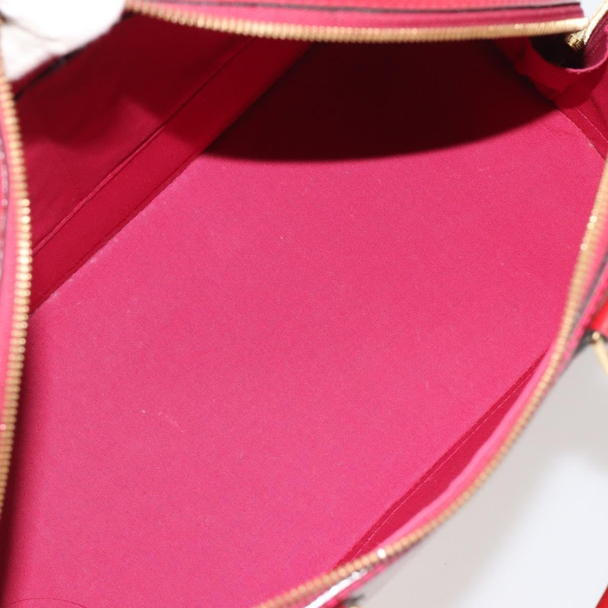 Louis Vuitton Alma Monogram Vernis Red Patent_Leather Handbag (Pre-Owned)