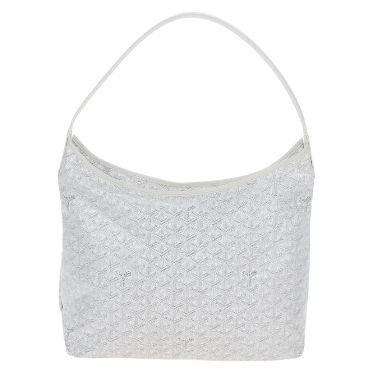 Goyard Boheme Hobo Iridescent Coated Canvas White Canvas Shoulder Bag Bag (Pre-Owned)