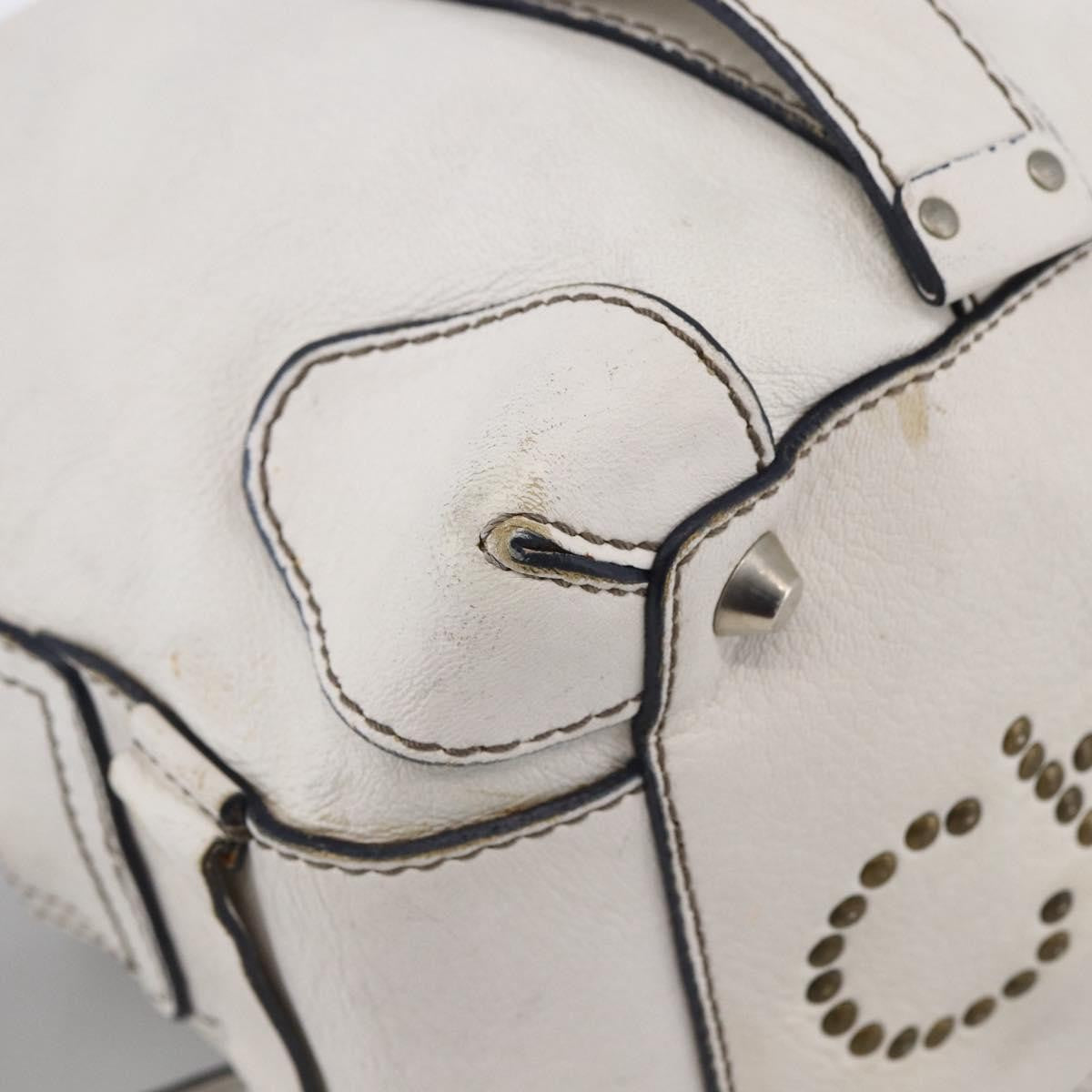 Chloe Handbag Leather White Leather Handbag (Pre-Owned)