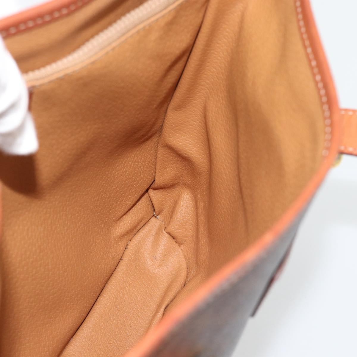 Celine Vintage Macadam Canvas And Leather Brown Canvas Tote Bag Bag (Pre-Owned)