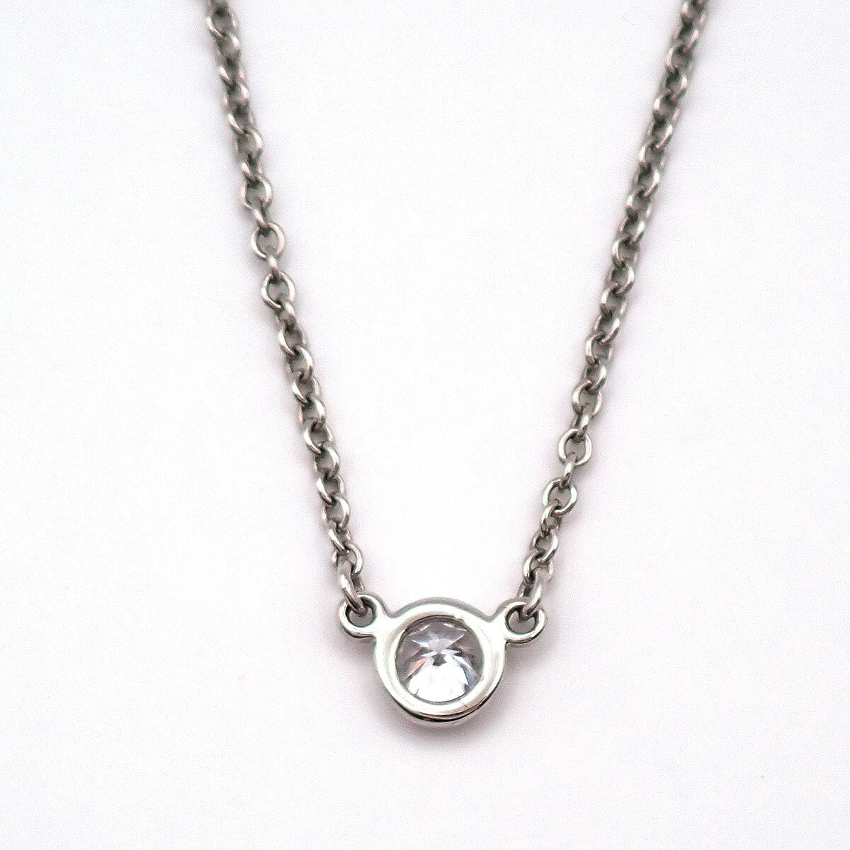 Tiffany & Co. Elsa Peretti Diamonds By The Yard Platinum With Diamond Silver Platinum Jewelry (Pre-Owned)