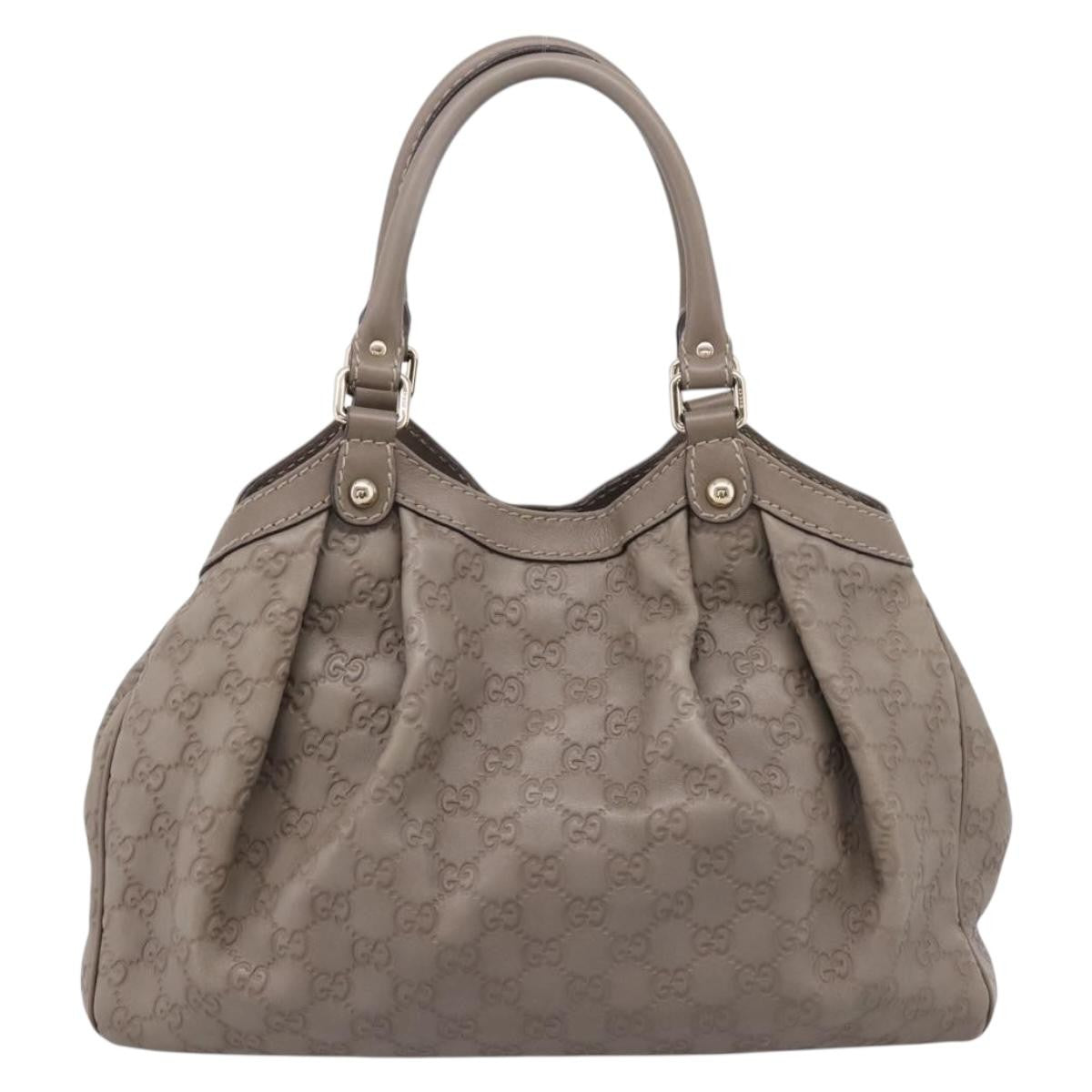 Gucci Sukey Guccissima Leather Gray Leather Tote Bag Bag (Pre-Owned)