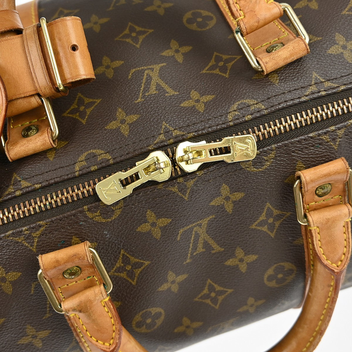 Louis Vuitton Keepall Monogram Brown Canvas Travel Bag Bag (Pre-Owned)