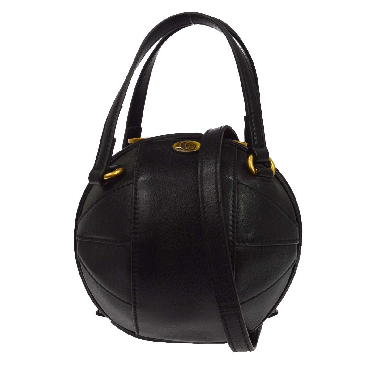 Gucci Tifosa Basketball Leather Black Leather Handbag (Pre-Owned)