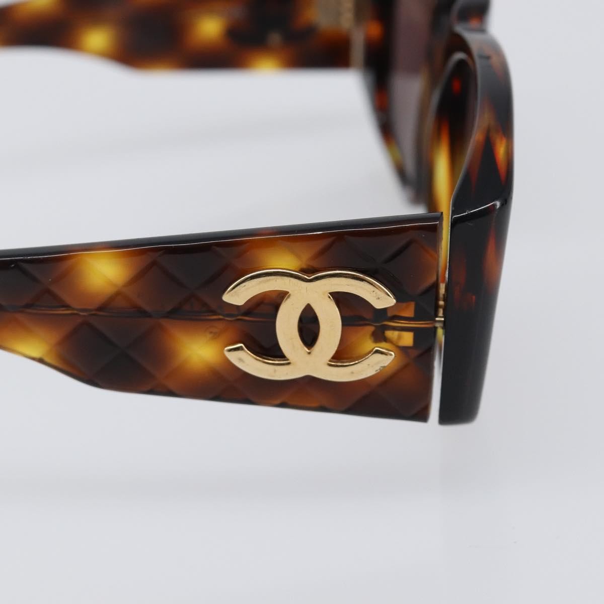Chanel Logo Cc Plastic Brown Plastic Sunglasse Accessory (Pre-Owned)