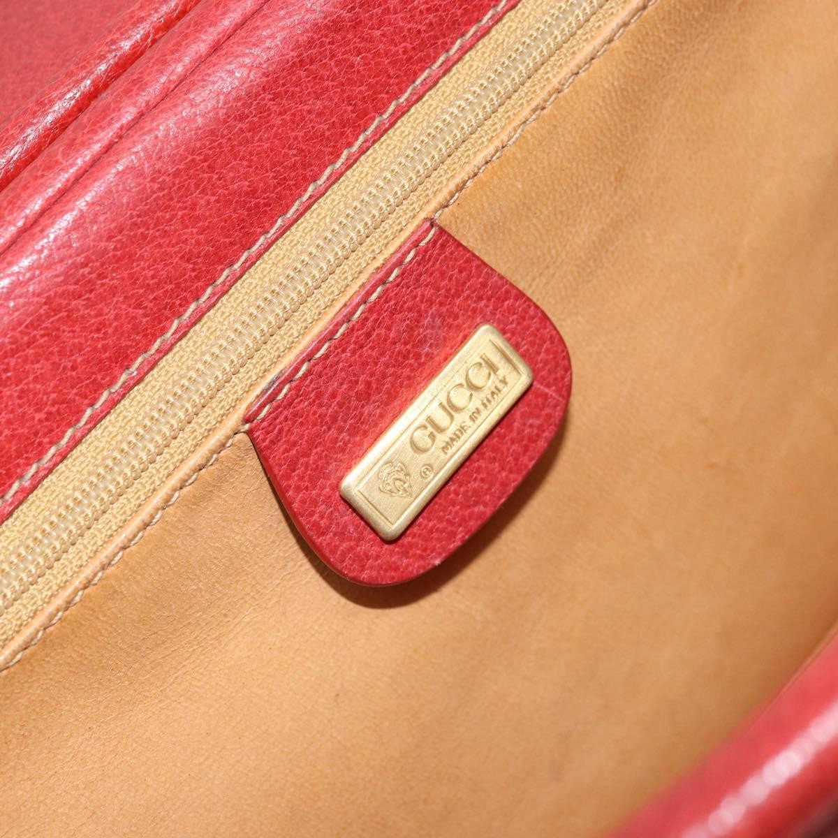 Gucci Vintage Leather Red Leather Shoulder Bag Bag (Pre-Owned)
