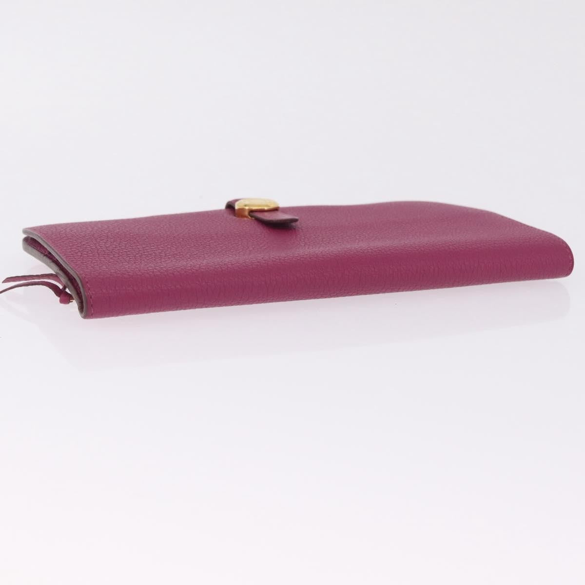 Hermes Dogon Duo Combined Leather Purple Leather Wallets Accessory (Pre-Owned)