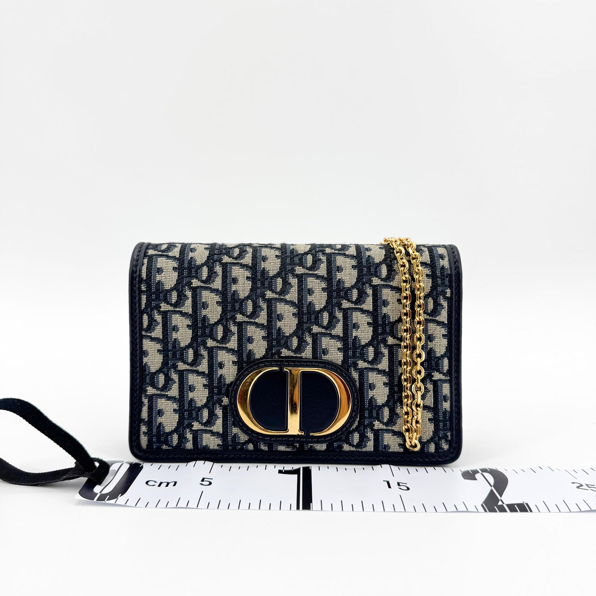 Christian Dior 30 Montaigne 2-In-1 Oblique Canvas Navy Canvas Clutche & Pouche Bag (Pre-Owned)
