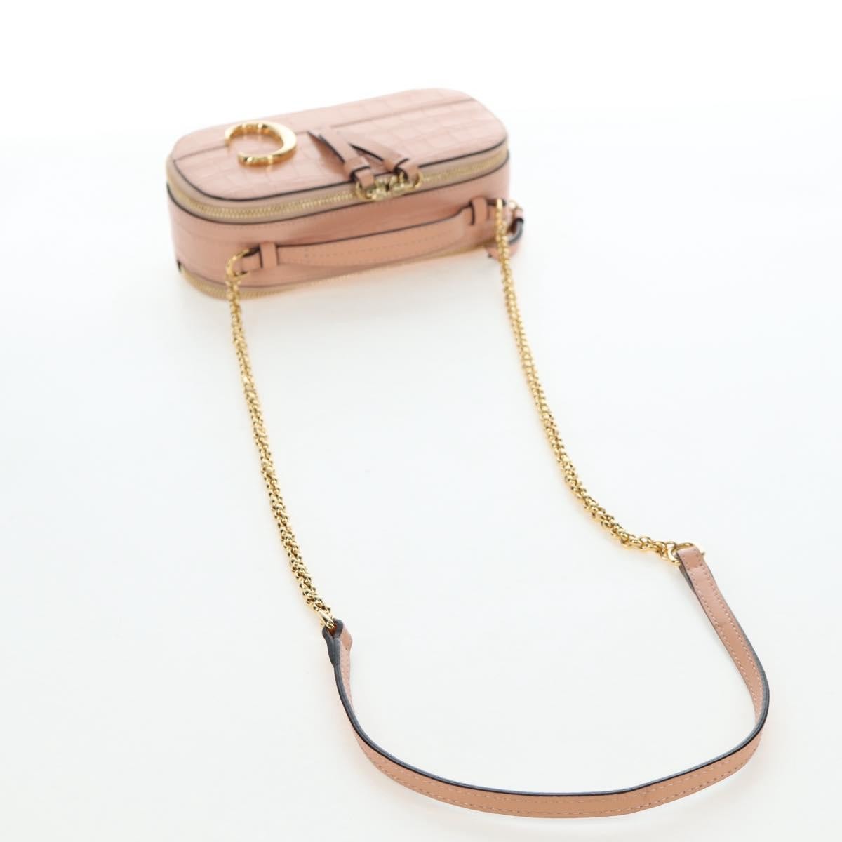 Chloe C Vanity Leather Pink Leather Handbag (Pre-Owned)