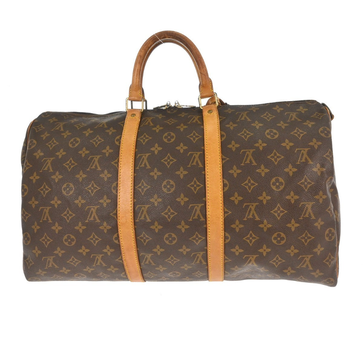 Louis Vuitton Keepall Bandouliere Monogram Canvas Brown Canvas Travel Bag Bag (Pre-Owned)