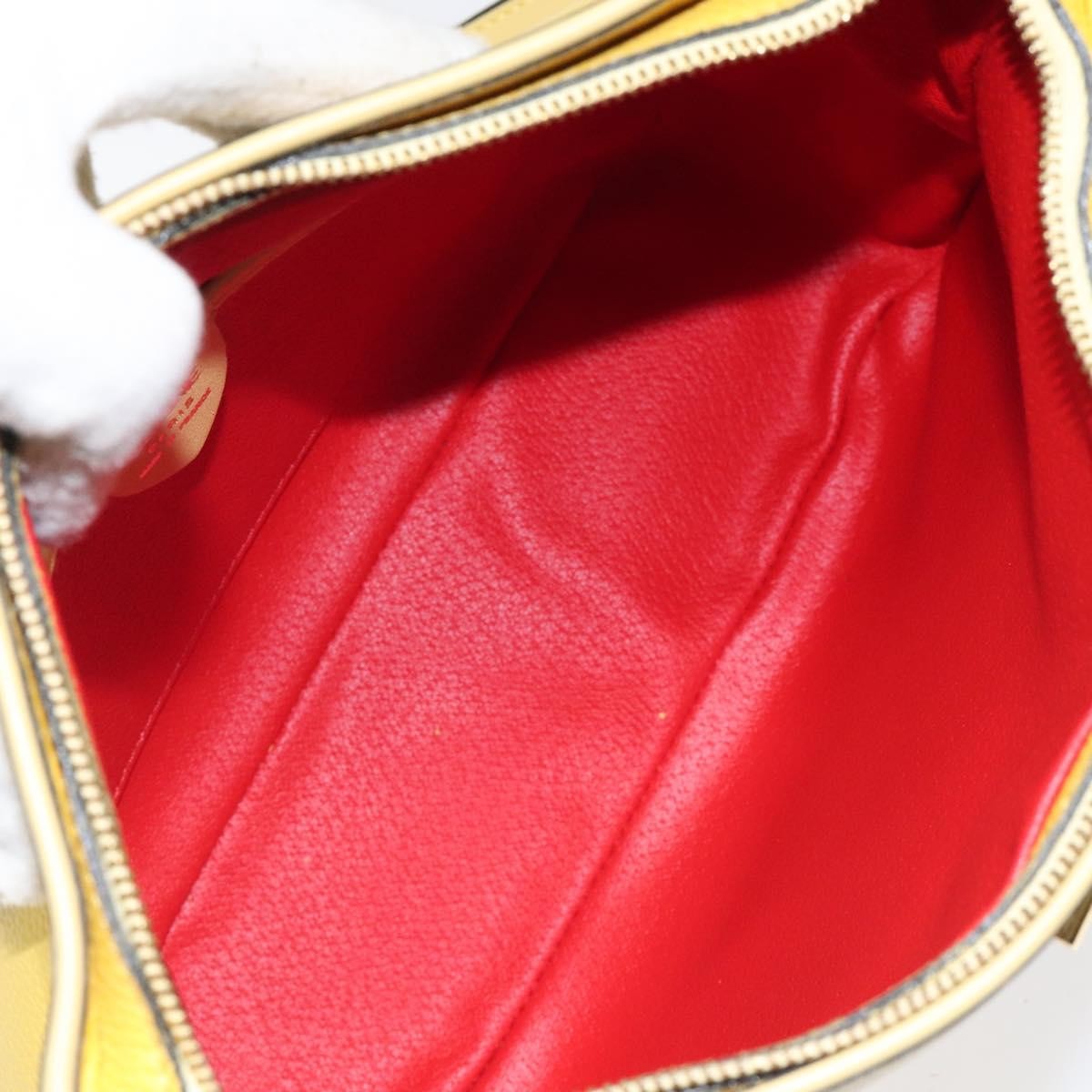 Celine Vintage Leather Yellow Leather Shoulder Bag Bag (Pre-Owned)