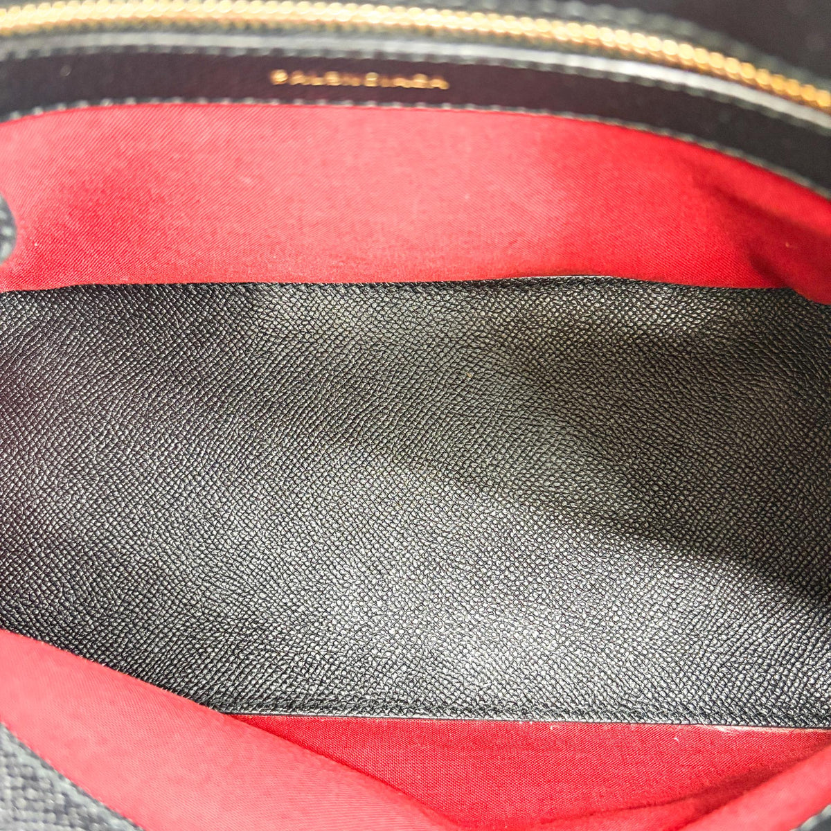 Balenciaga Logo Ville Leather Black Leather Handbag (Pre-Owned)