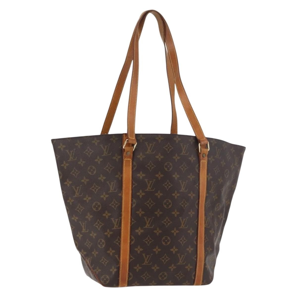 Louis Vuitton Shopping Sac Monogram Canvas Brown Canvas Handbag (Pre-Owned)
