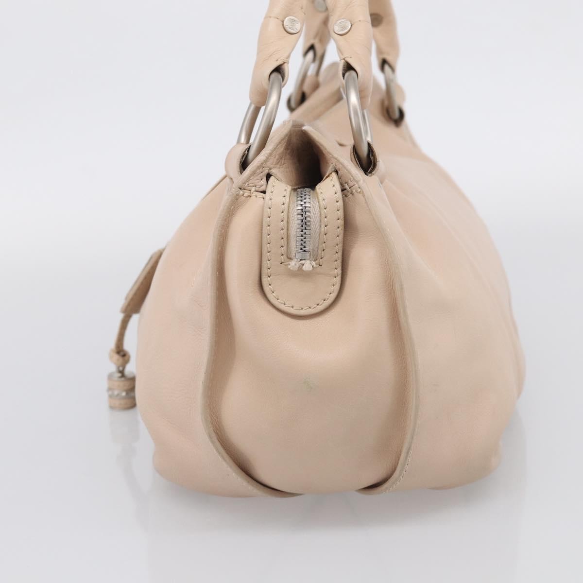 Celine Bittersweet Leather Beige Leather Handbag (Pre-Owned)