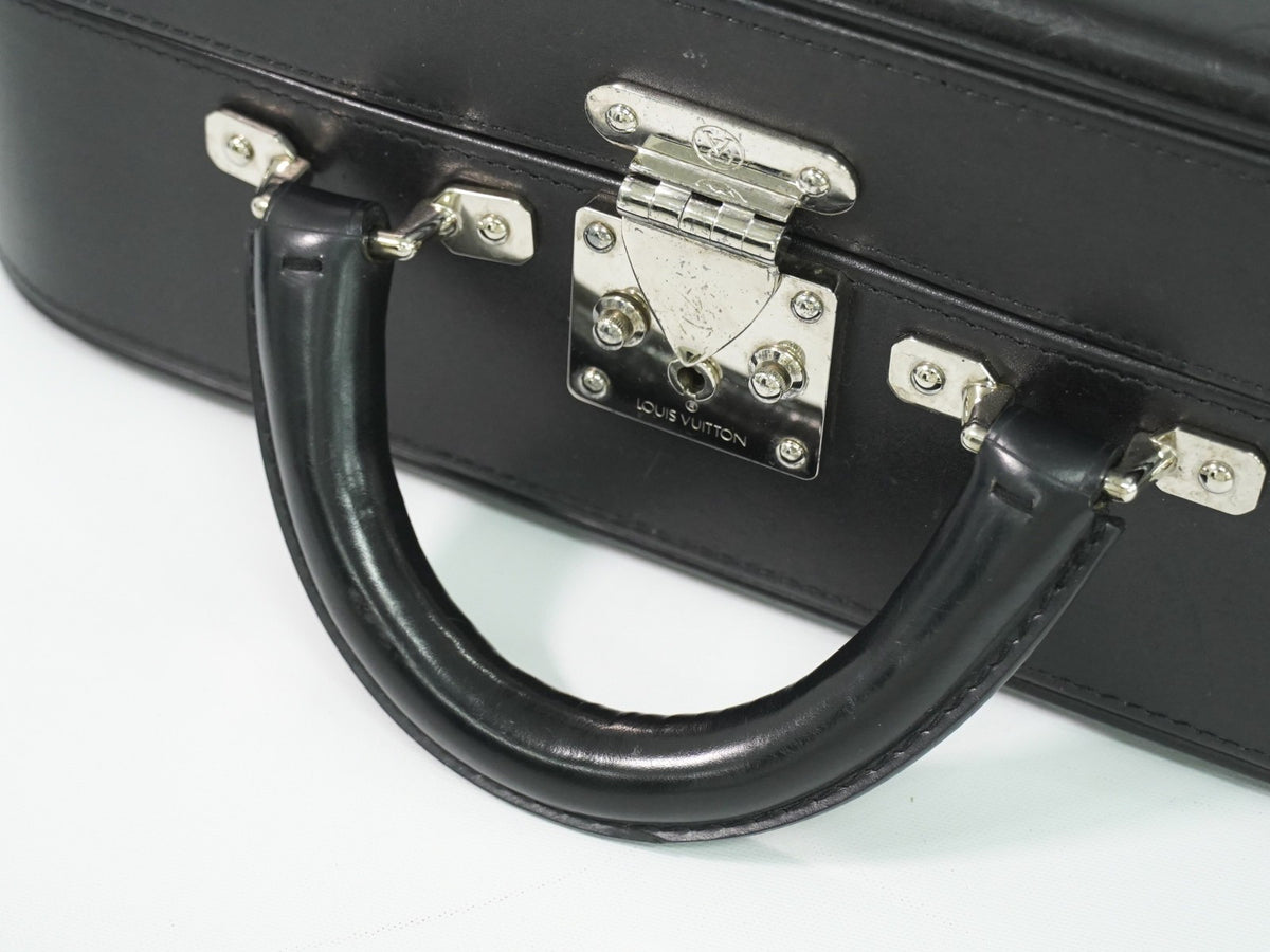 Louis Vuitton Valisette Monogram Glace Leather Black Patent_Leather Handbag (Pre-Owned)