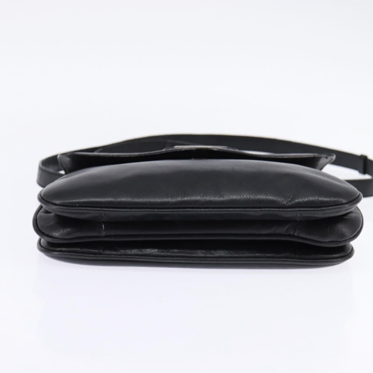 Celine Vintage Leather Black Leather Shoulder Bag Bag (Pre-Owned)