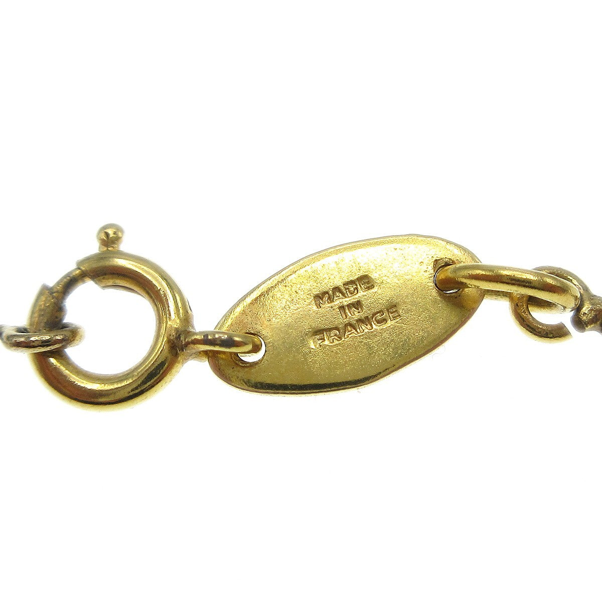 Chanel Cc Pendant Metal Gold Gold_Plated Necklace Jewelry (Pre-Owned)