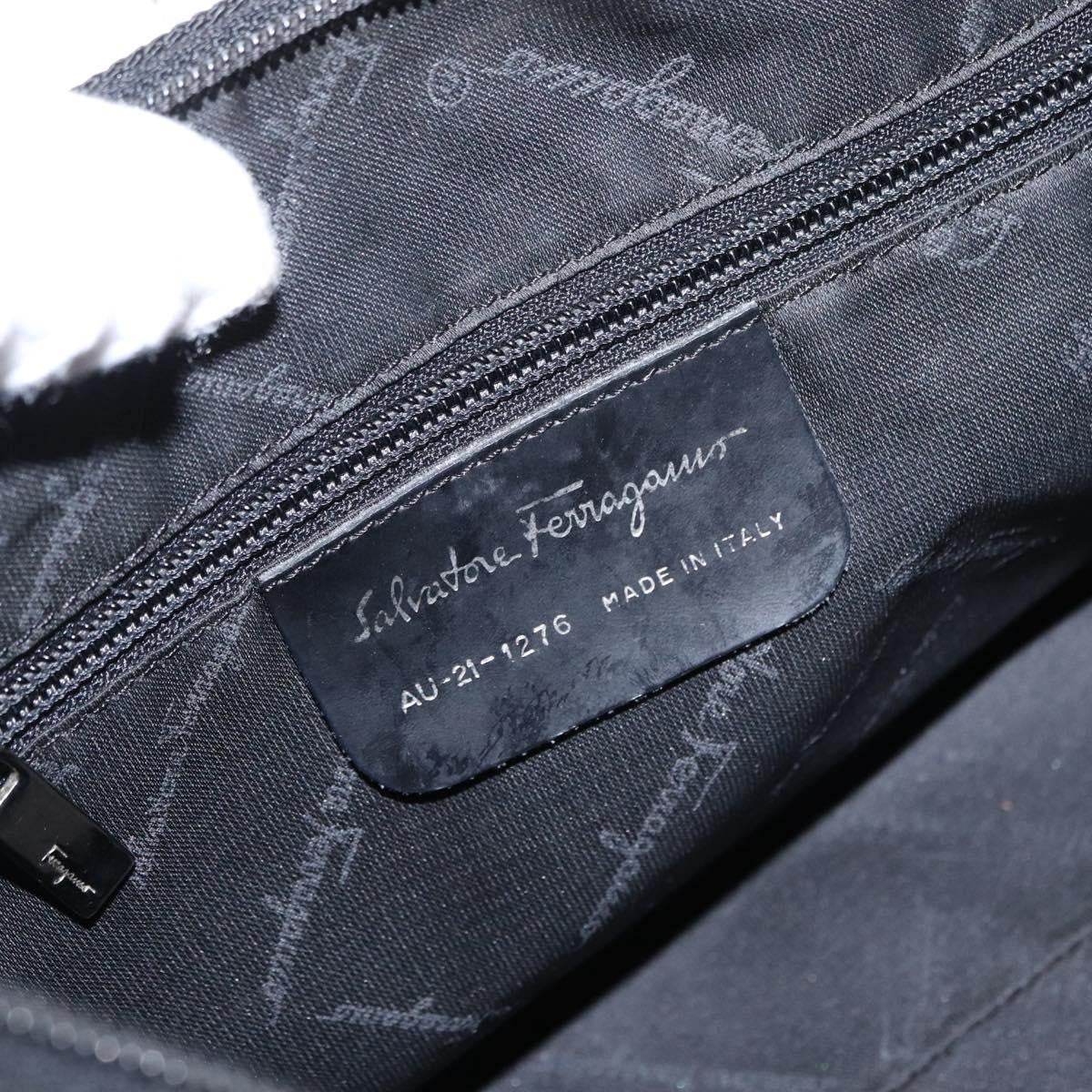 Salvatore Ferragamo Vala Nylon Black Nylon Shoulder Bag Bag (Pre-Owned)