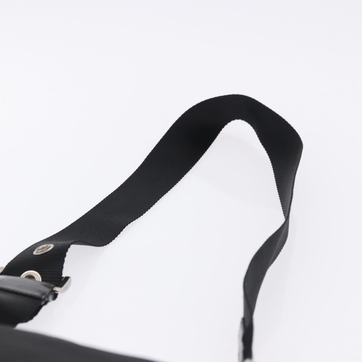 Prada Zip Messenger Tessuto With Leather Black Nylon Handbag (Pre-Owned)