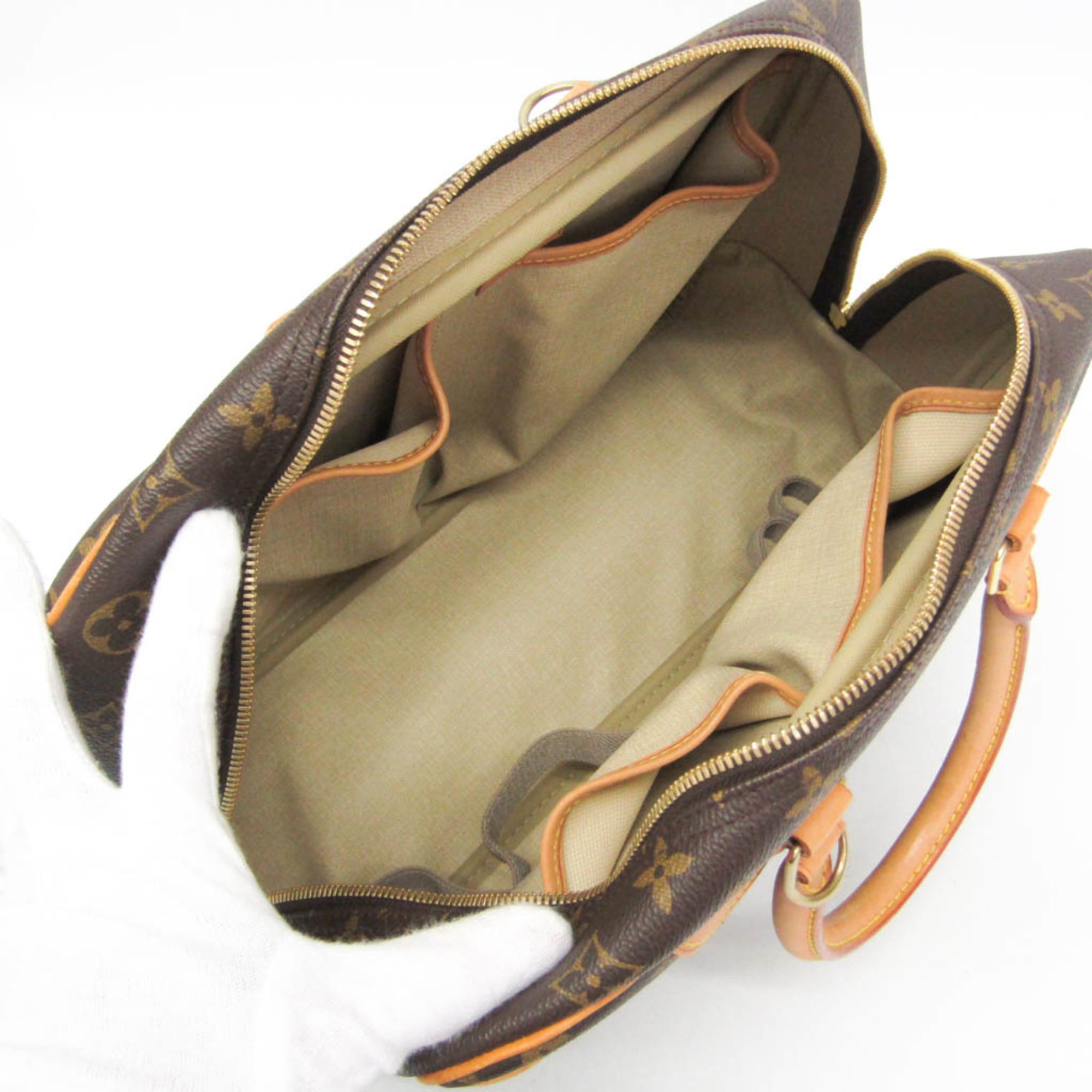 Louis Vuitton Deauville Monogram Brown Canvas Handbag (Pre-Owned)