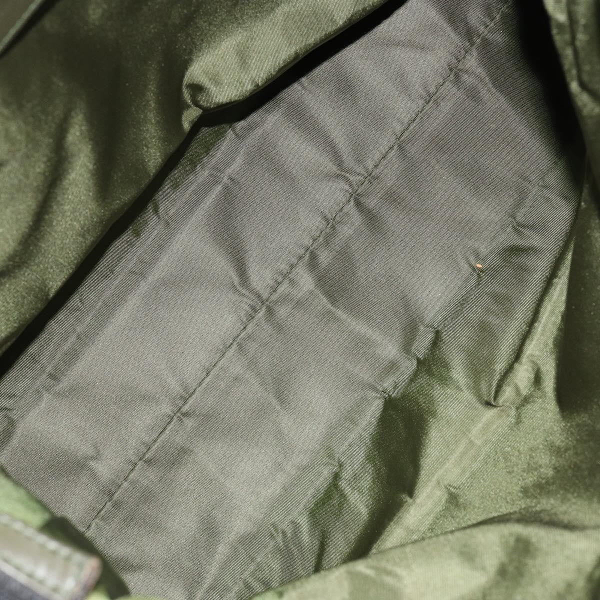Christian Dior Vintage Trotter Canvas Green Canvas Shoulder Bag Bag (Pre-Owned)