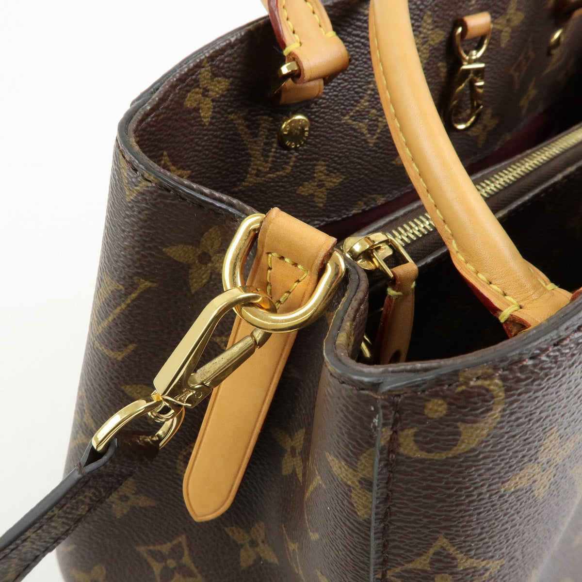 Louis Vuitton Montaigne Monogram Canvas Brown Canvas Handbag (Pre-Owned)