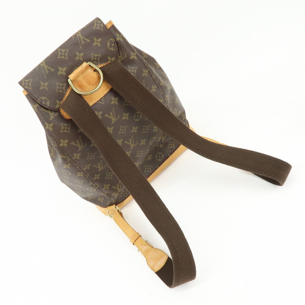 Louis Vuitton Vintage Montsouris Monogram Canvas Brown Canvas Backpack Bag (Pre-Owned)