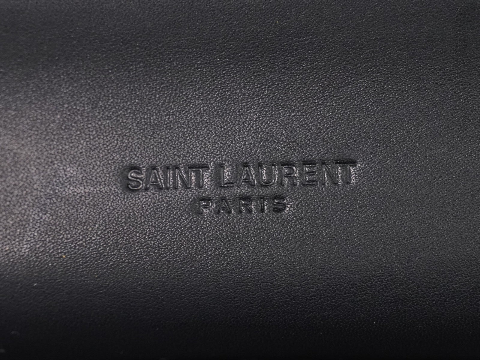 Saint Laurent Kaia Leather Black Leather Shoulder Bag Bag (Pre-Owned)