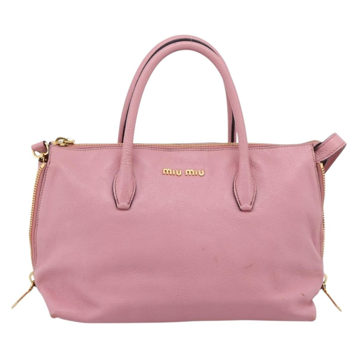 Miu Miu Beau Top Handle Leather Multicolour Leather Handbag (Pre-Owned)
