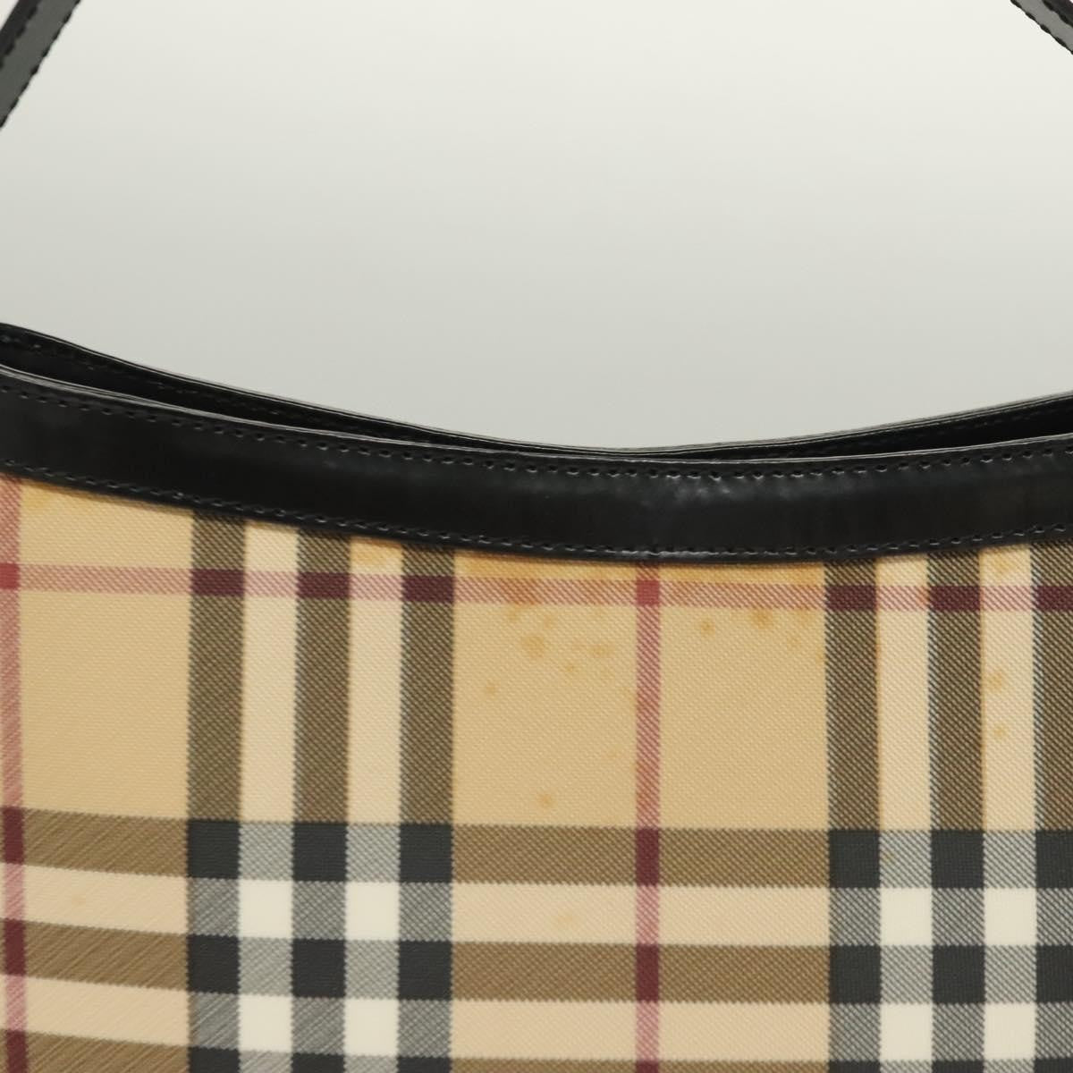 Burberry Shoulder Nova Check Canvas Beige Pvc Bag (Pre-Owned)