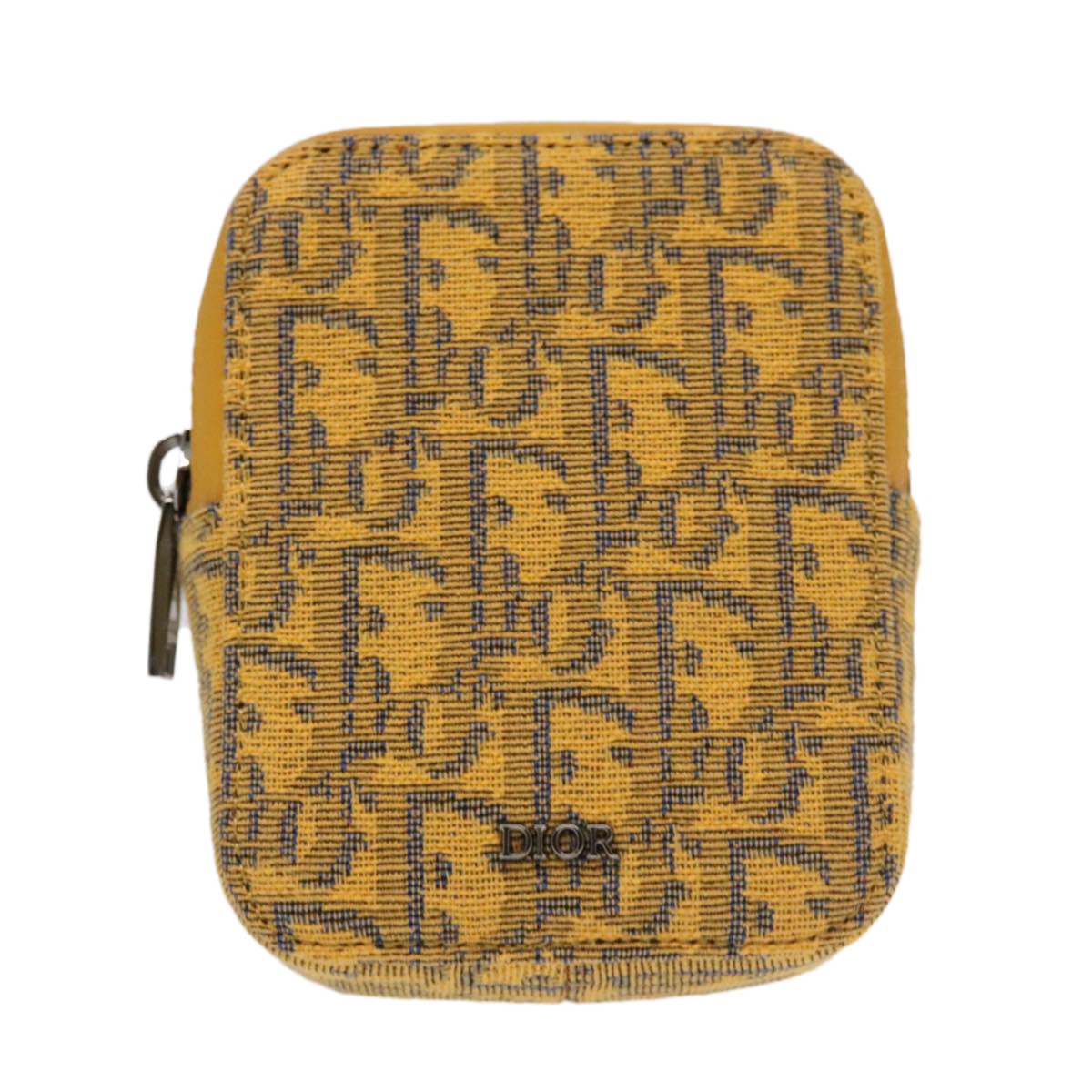Christian Dior Vintage Trotter Canvas Yellow Canvas Clutche & Pouche Bag (Pre-Owned)