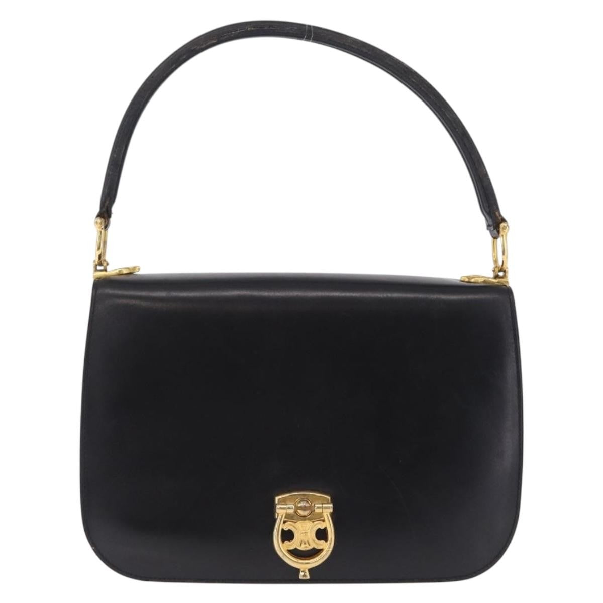 Celine Handbag Leather Black Leather Handbag (Pre-Owned)