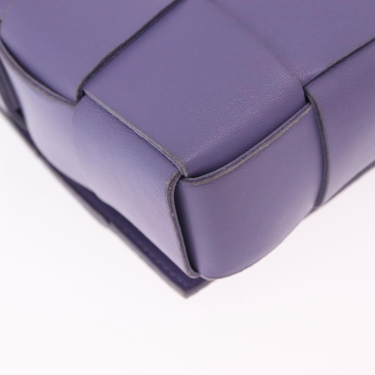 Bottega Veneta Cassette Maxi Intrecciato Leather Purple Leather Crossbody Bag Bag (Pre-Owned)